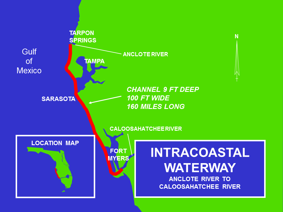 Intracoastal Waterway Caloosahatchee River to Anclote River Operations and Maintenance project map